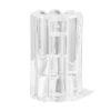 Kandelaar S glas ribbel transparant