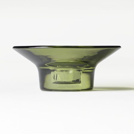 Kandelaar ⌀11x5cm Zwier glas groen