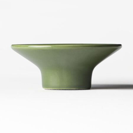 Kandelaar ⌀12x6.5cm Zwier keramiek groen