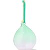 Kerstbal 8cm glas gradient groen-roze