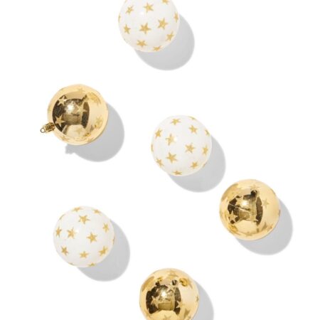 Kerstballen plastic - 6 stuks (zilver)
