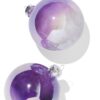 Kerstballen set 8.5cm paars - 2 stuks (paars)