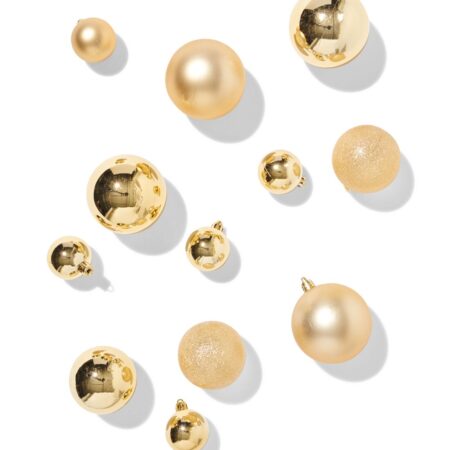 Kerstballen set goud - 44 stuks (goud)