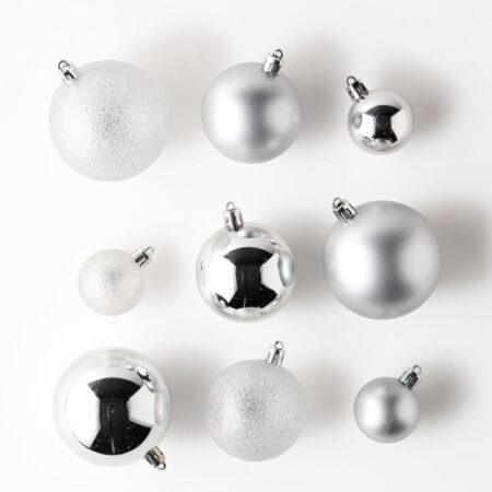 Kerstballen set zilver - 44 stuks (zilver)