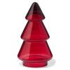 Kerstboom 8.8x8.8x12cm glas rood