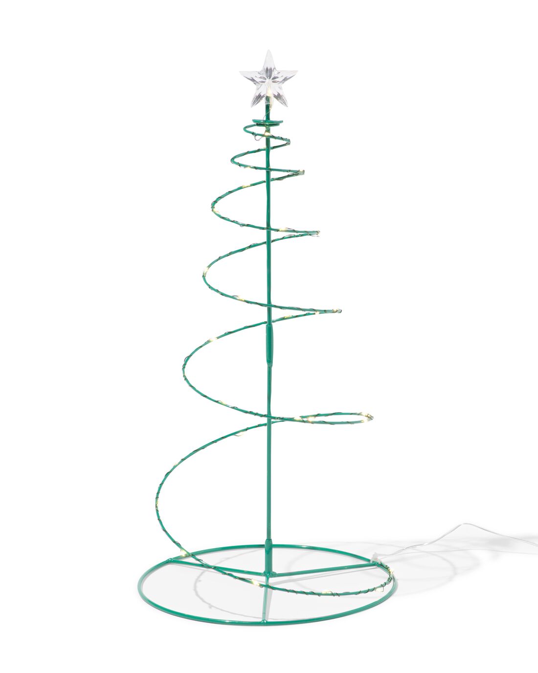 Kerstboom ⌀20x40cm spiraal met 30 led lampjes