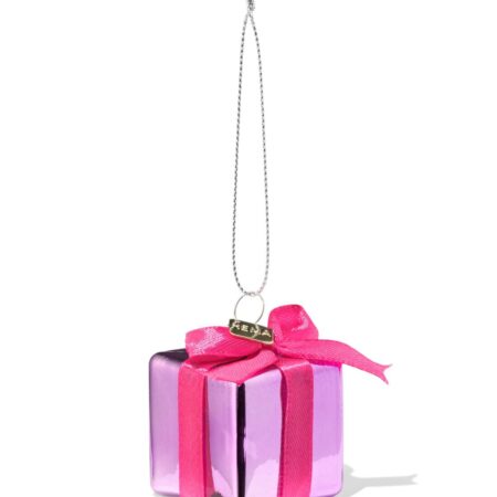 Kersthanger 4cm glas cadeautje