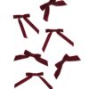 Kersthangers strik - 6 stuks (bordeauxrood)