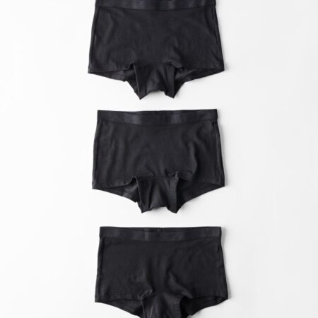 Kinder boxers katoen/stretch - 3 stuks zwart
