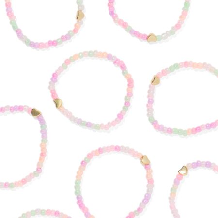 Kinderarmband ⌀6cm prinses - 8 stuks (roze)