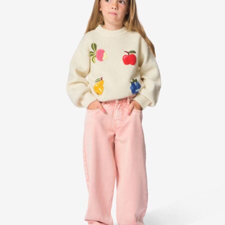 Kinderjeans regular fit roze
