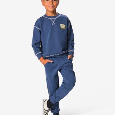Kinderkledingset regular fit sweat blauw