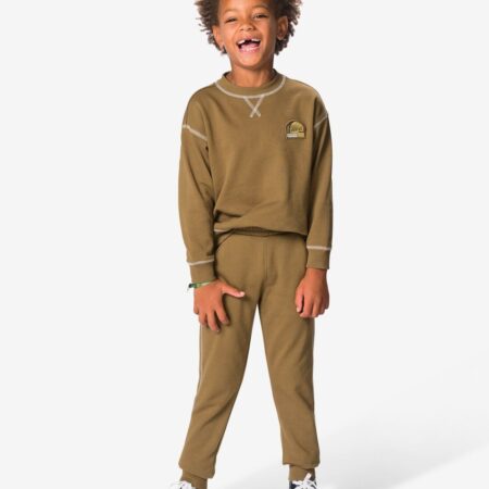 Kinderkledingset sweat regular fit bruin