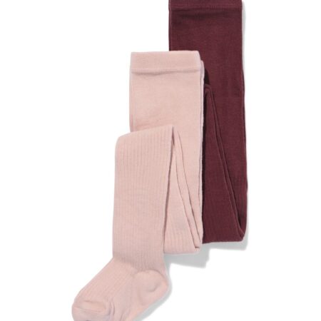 Kindermaillot rib - 2 stuks oudroze