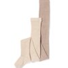 Kindermaillots rib - 2 stuks lichtbruin