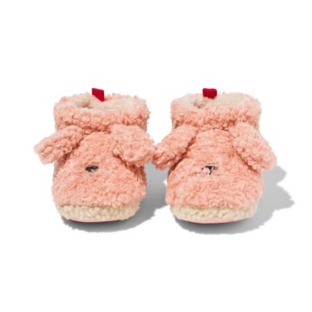 Kinderpantoffels teddy roze