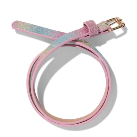 Kinderriem regenboog glitter multi