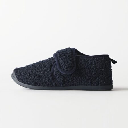 Kindersloffen teddy donkerblauw