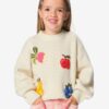Kindertrui ajour fruit ecru