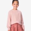 Kindertrui grofgebreid roze