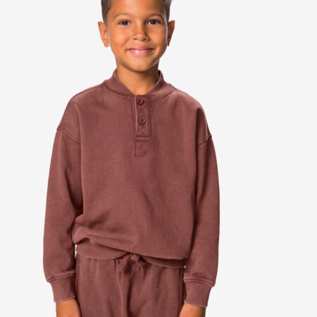 Kindertrui sweatstof bruin