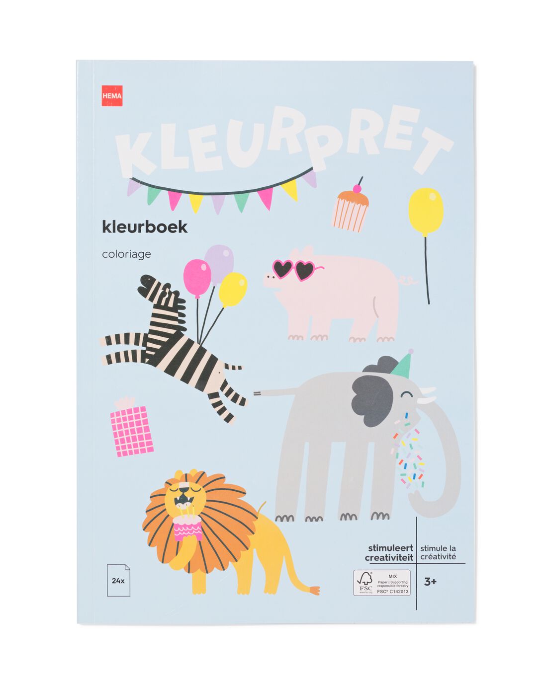 Kleurboek A4 feestdieren