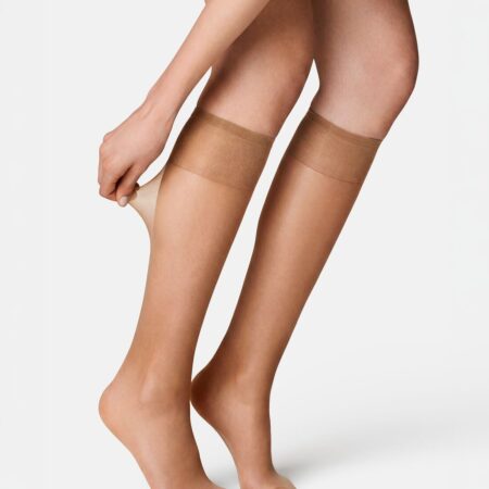 Kniekousen antiladder 20 denier mat - 2 paar beige