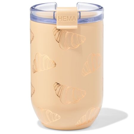 Koffiebeker to go 350ml rvs croissant (beige)