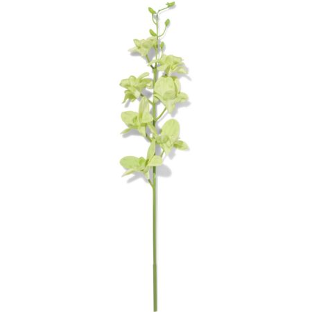 Kunstbloem dendrobium 55cm rubber groen