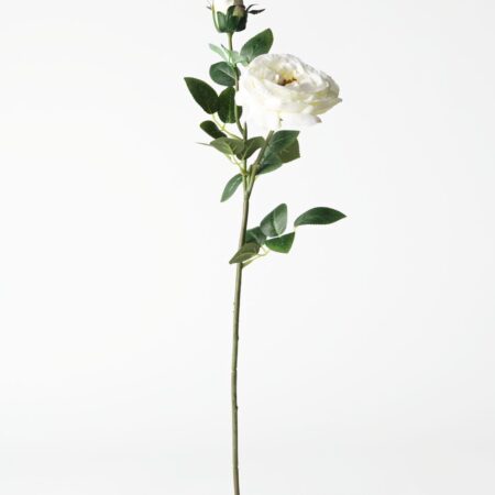 Kunstbloem roos 55cm wit