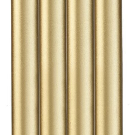 Lange huishoudkaarsen Ø2.2x29 goud - 4 stuks (goud)