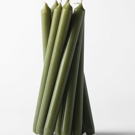 Lange huishoudkaarsen ⌀2.2cmx29cm olijf - 12 stuks (olijf)