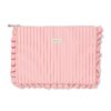 Laptophoes 36x29cm franje strepen (roze)