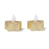 Led-theelicht ⌀3.8x2.5cm glitter ster - 2 stuks