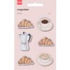Magneten koffie - 6 stuks (multicolor)