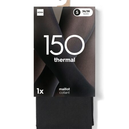 Maillot thermo 150 denier zwart