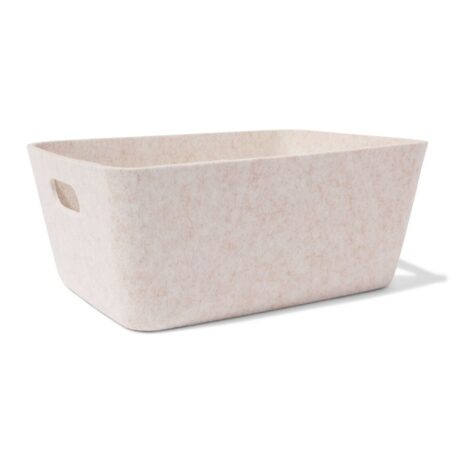 Mand 27x36x17cm vilt beige