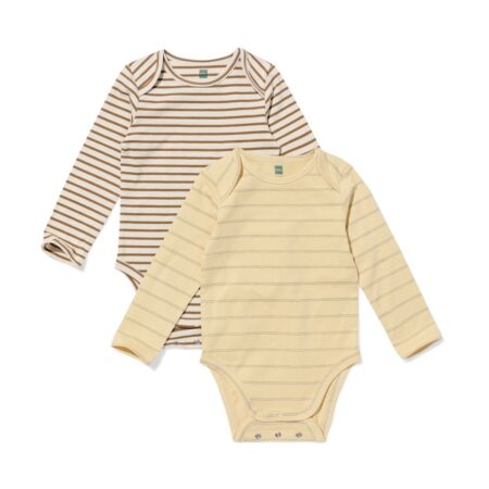 Meegroeirompers rib strepen - 2 stuks zand
