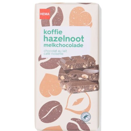 Melkchocolade koffie hazelnoot 180g