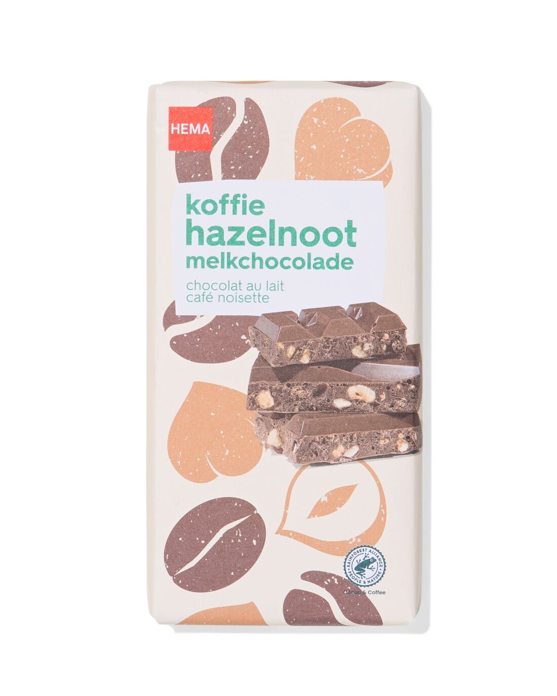 Melkchocolade koffie hazelnoot 180g