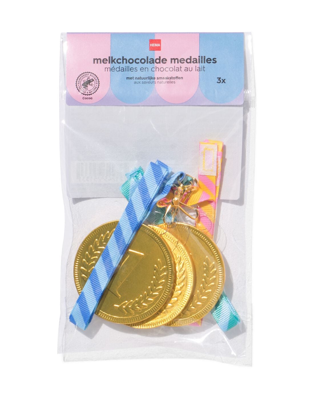Melkchocolade medailles - 3 stuks