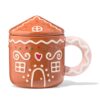 Mok ⌀10x13.2cm gingerbread huisje met deksel