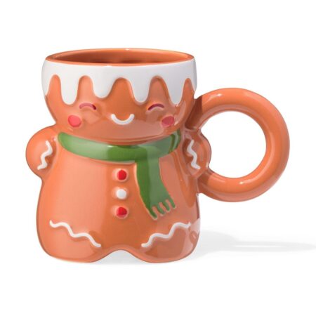 Mok ⌀9x11.5cm peperkoekman met deksel