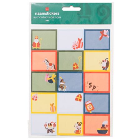 Naamstickers Sint - 30 stuks