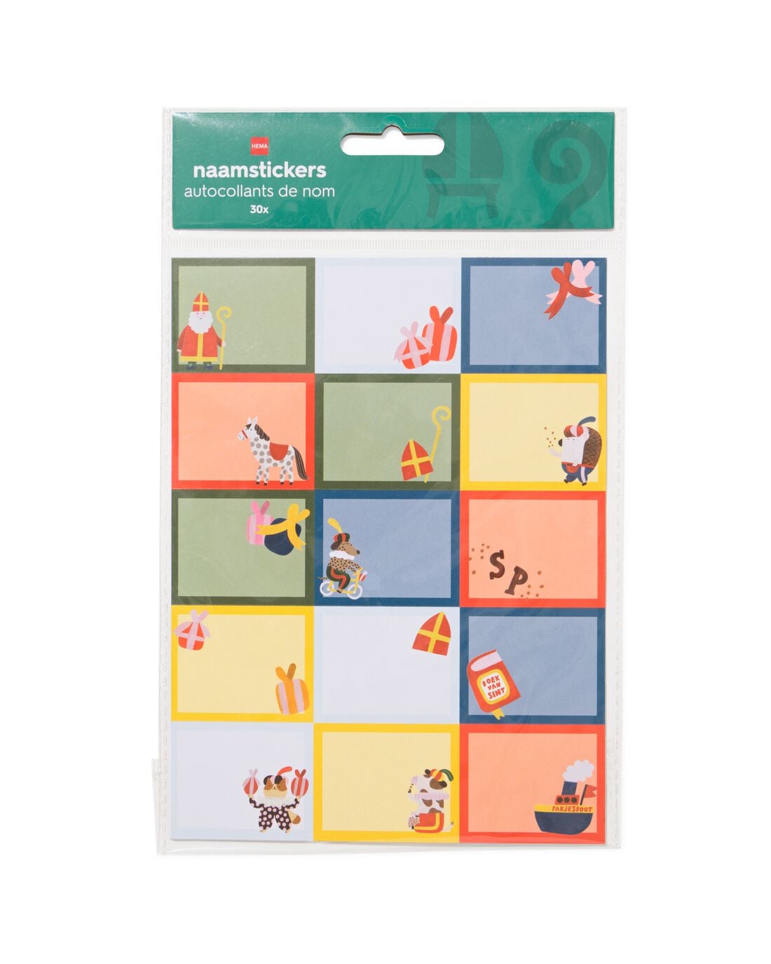 Naamstickers Sint - 30 stuks