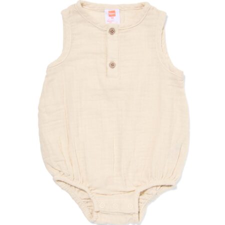 Newborn romper mousseline ecru