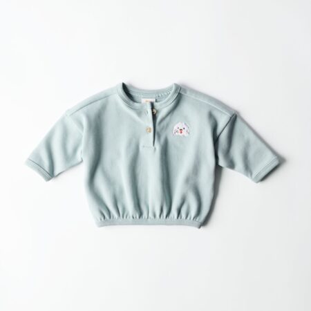Newbornsweater dieren blauw