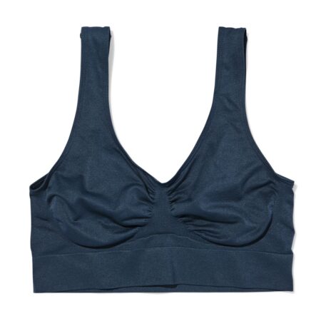 Niet voorgevormde top zonder beugel naadloos donkerblauw