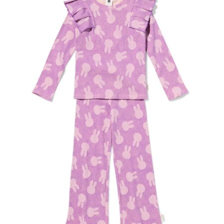 Nijntje kinderkledingset rib lichtpaars