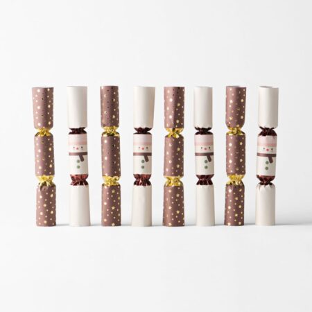 Partycrackers 17cm sneeuwpop - 8 stuks